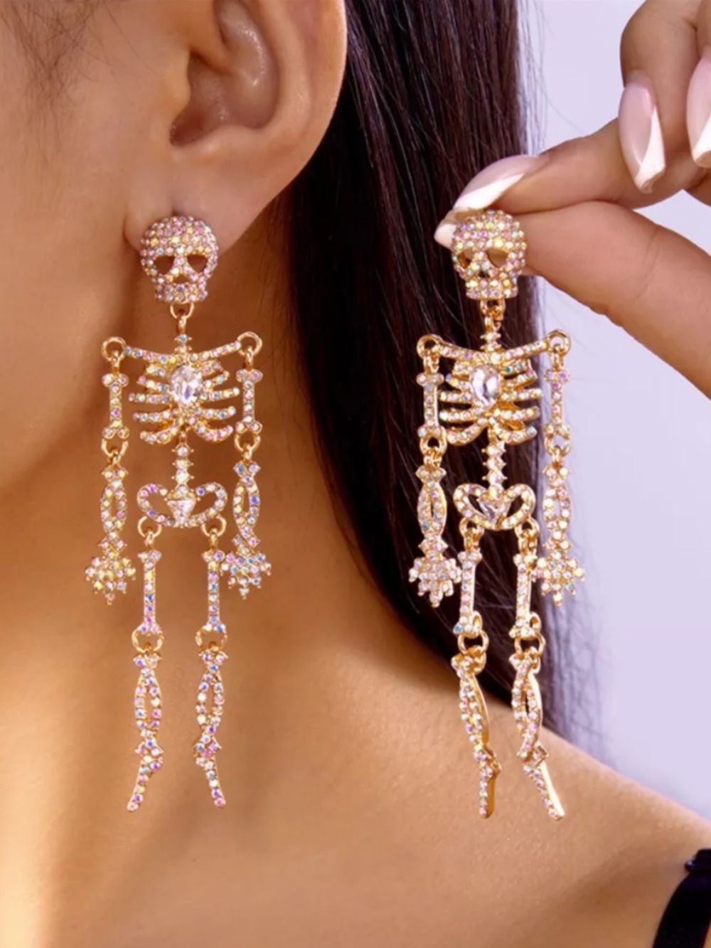 ⭐️ Halloween Skeleton Skull Drop Earrings